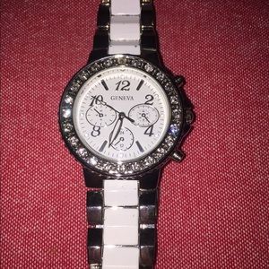 Geneva Platinum Two Tone Watch